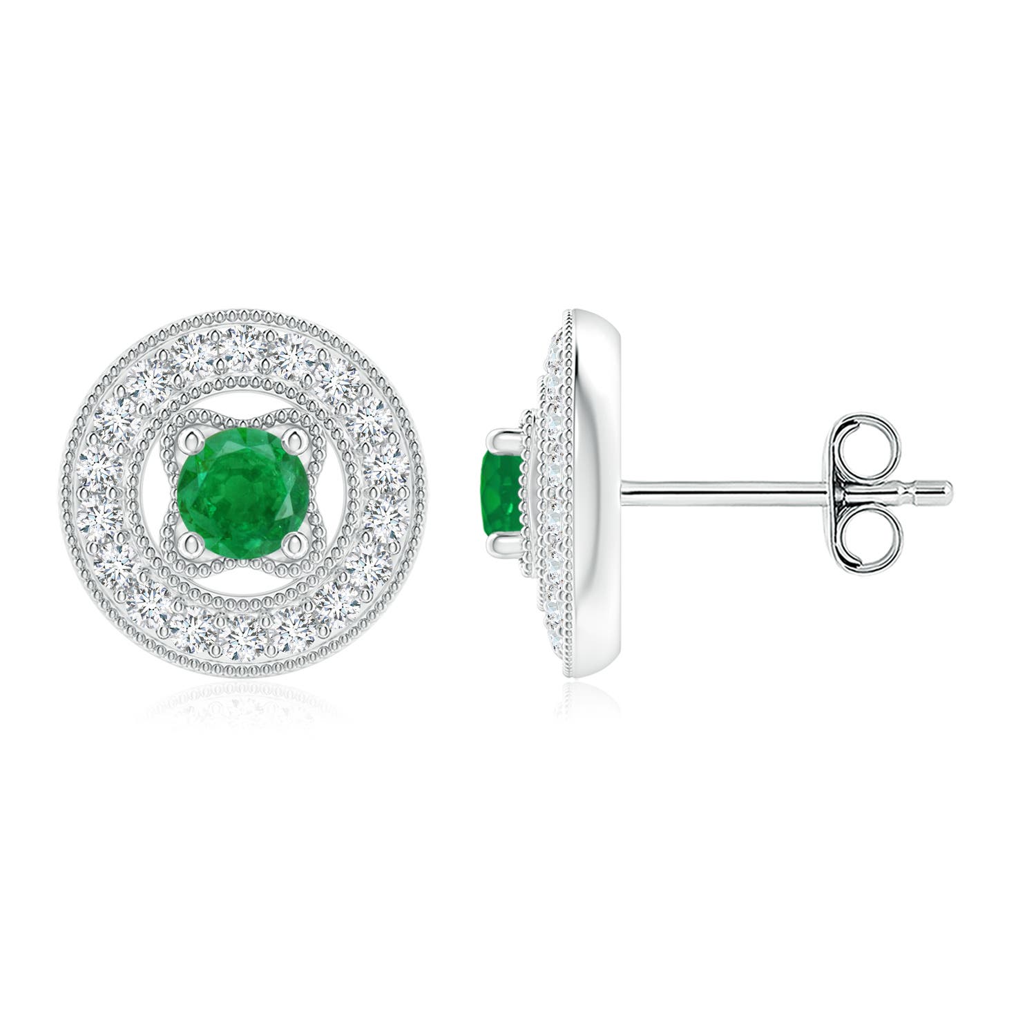 AA - Emerald / 0.66 CT / 14 KT White Gold