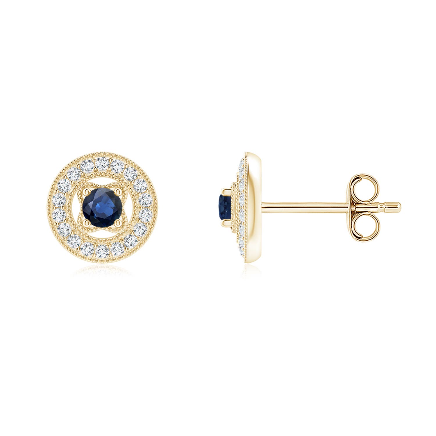 AA - Blue Sapphire / 0.29 CT / 14 KT Yellow Gold