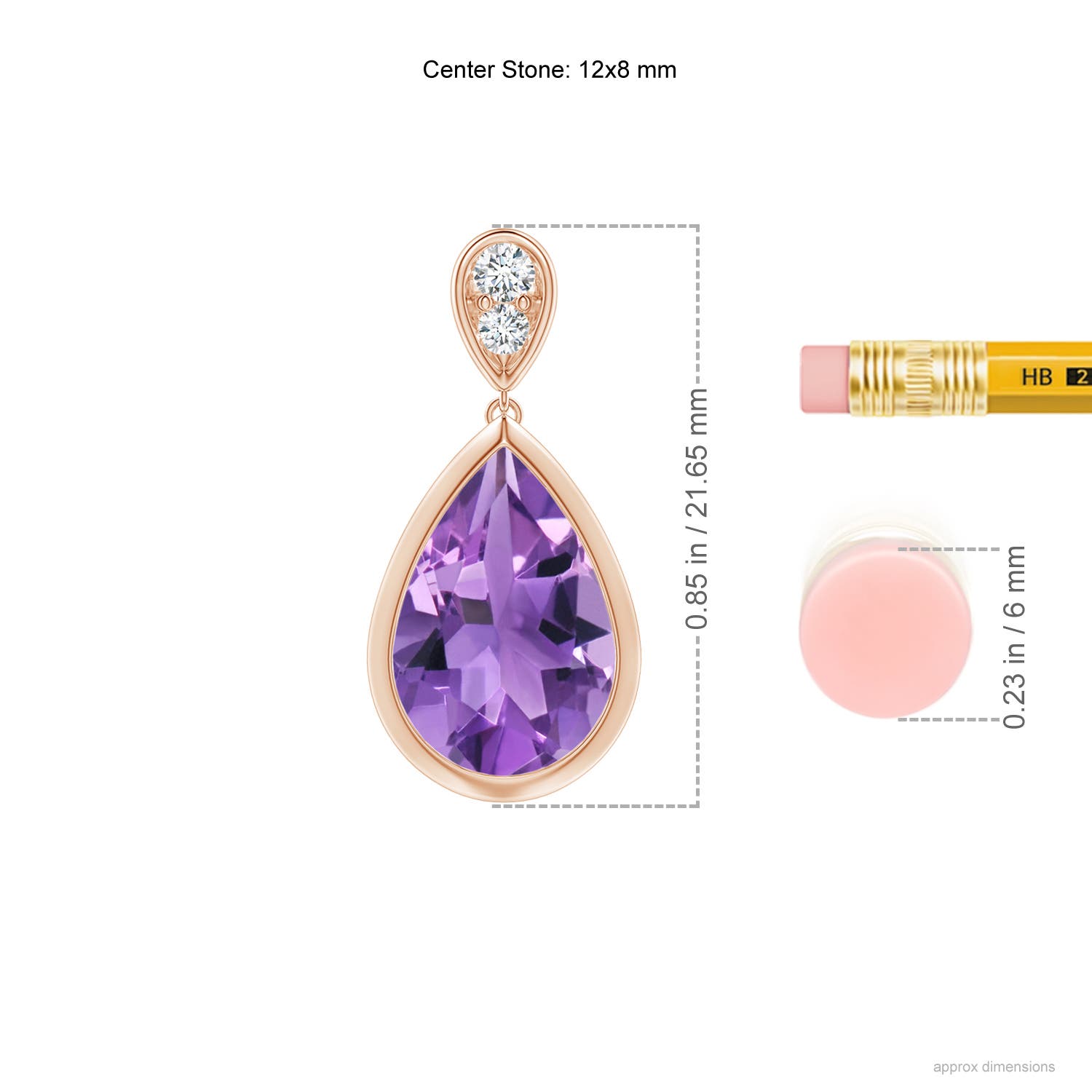 AA - Amethyst / 5.31 CT / 14 KT Rose Gold