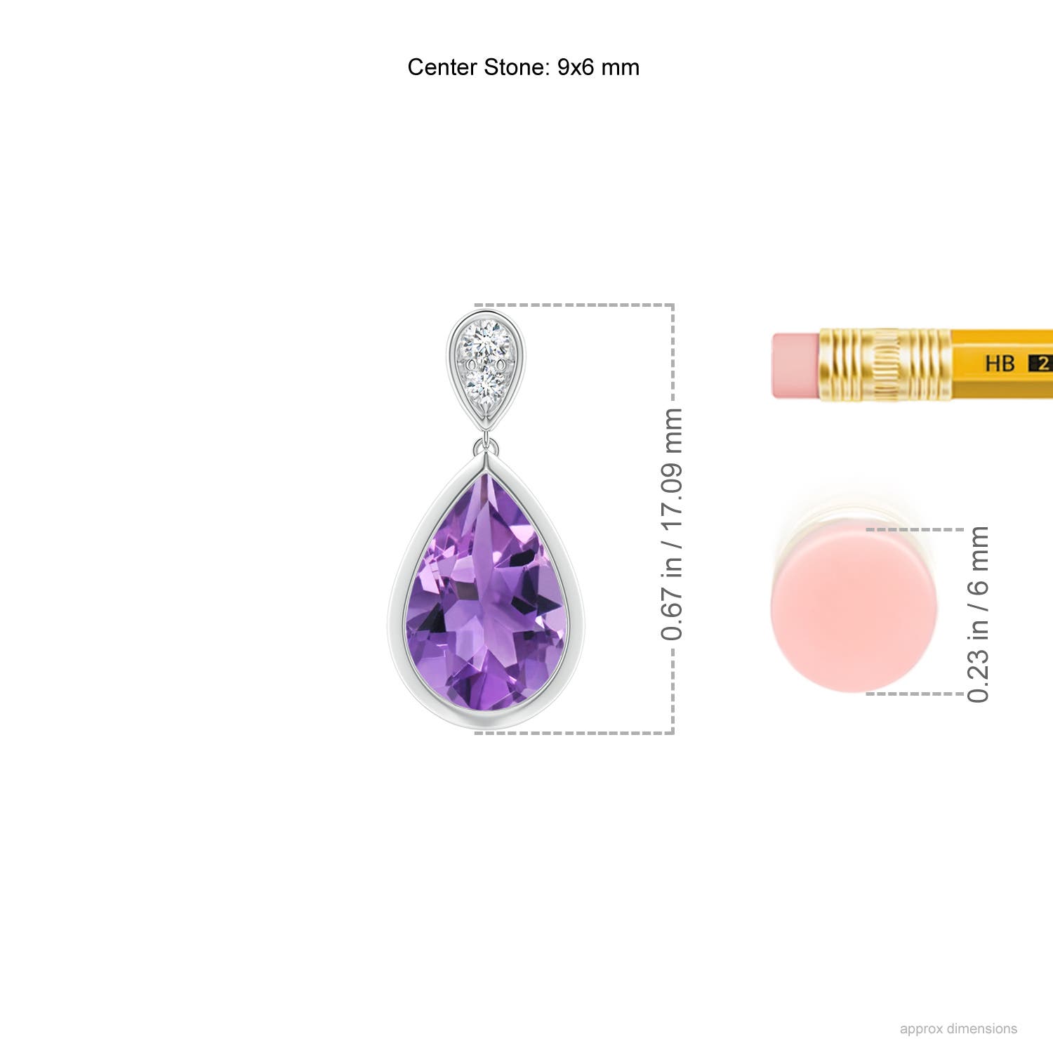 AA - Amethyst / 2.17 CT / 14 KT White Gold