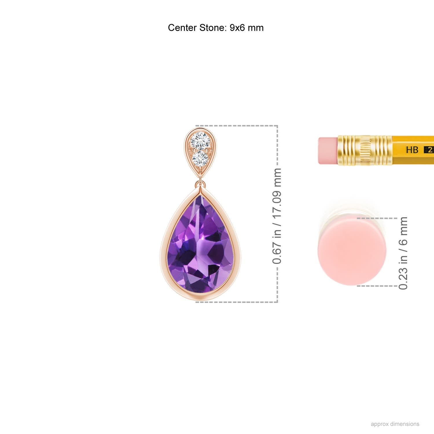 AAA - Amethyst / 2.17 CT / 14 KT Rose Gold