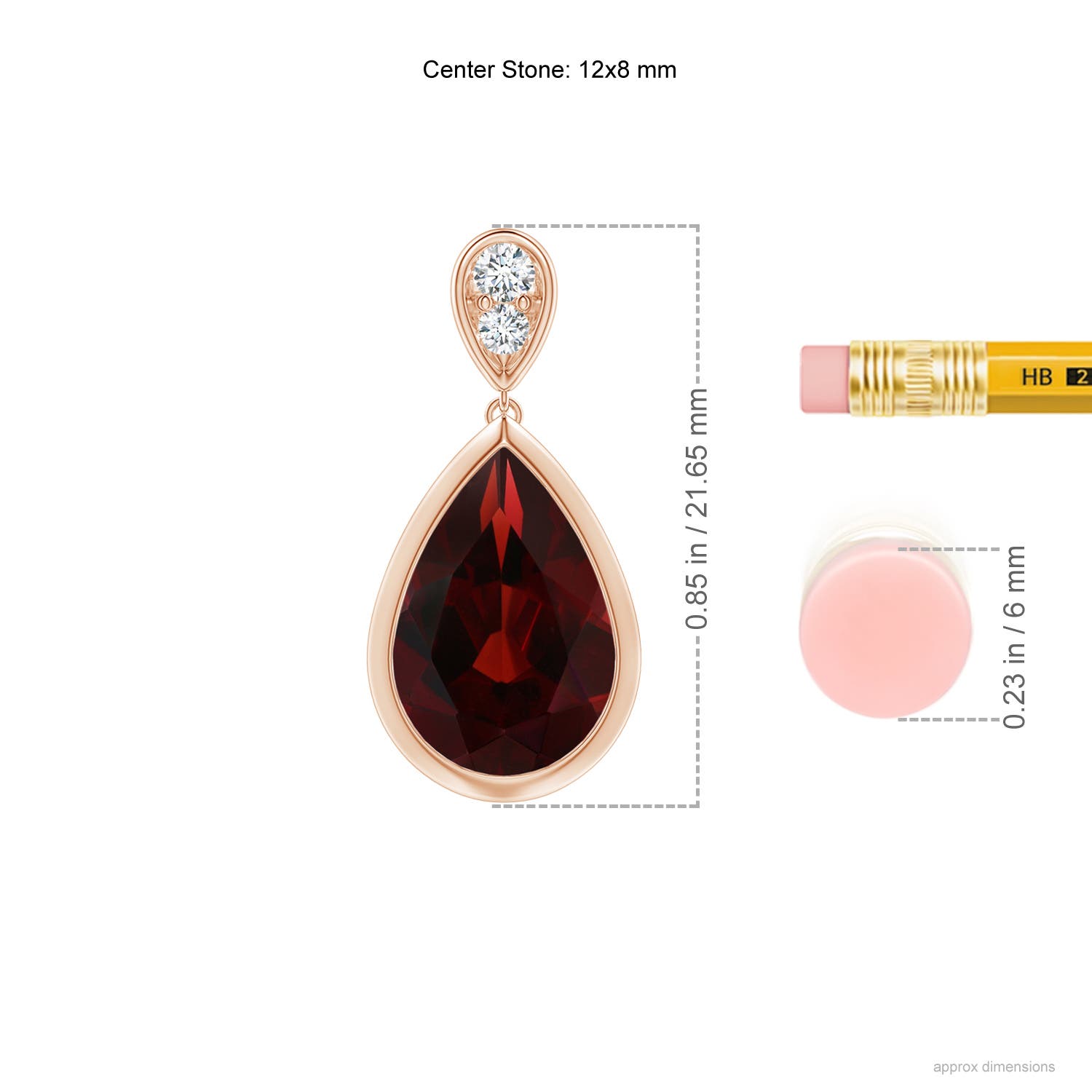 AA - Garnet / 7.11 CT / 14 KT Rose Gold