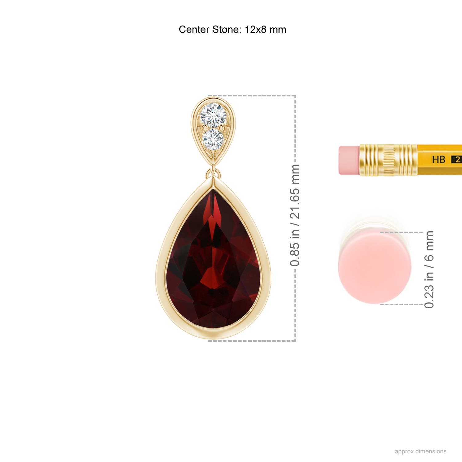 AA - Garnet / 7.11 CT / 14 KT Yellow Gold