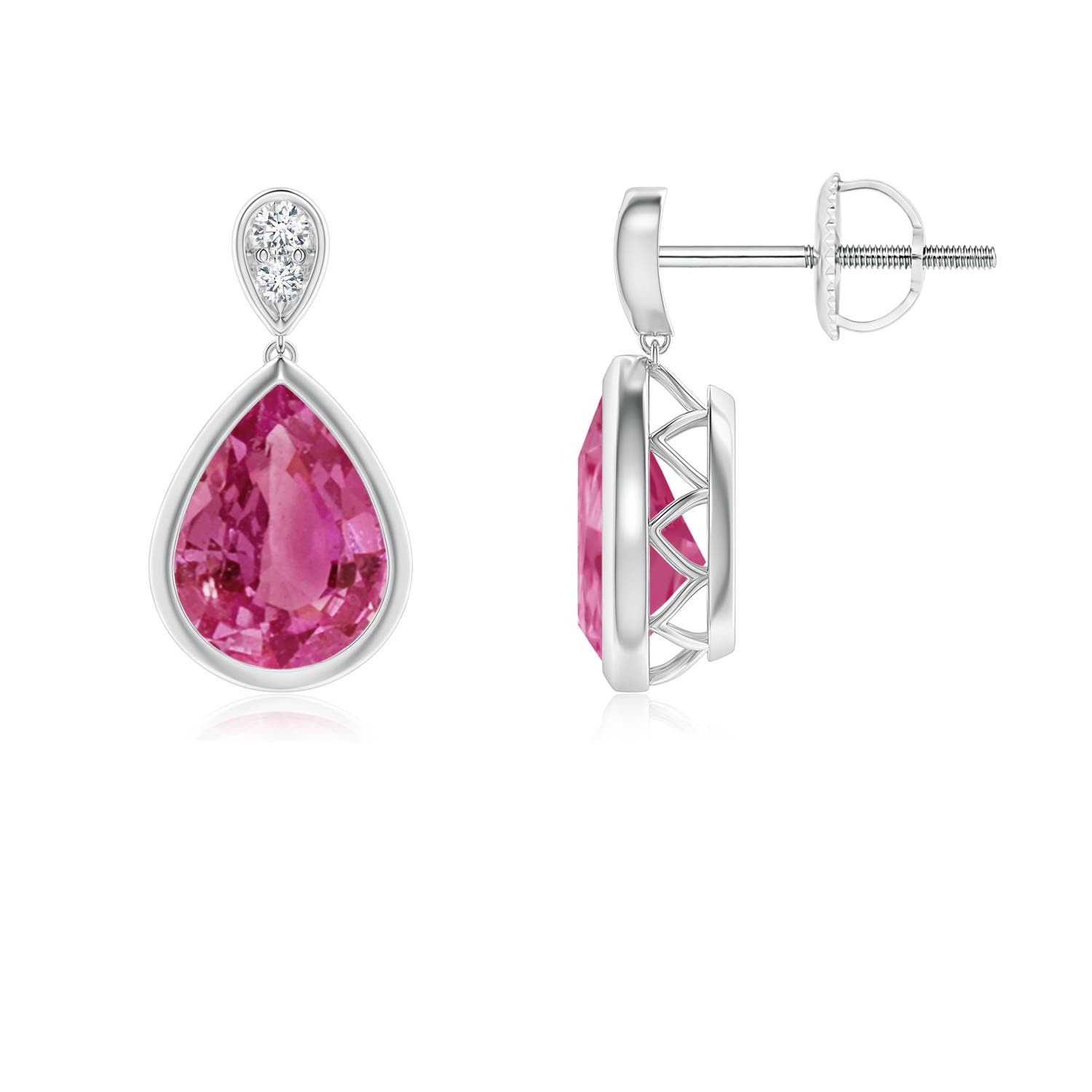 AAAA - Pink Sapphire / 2.54 CT / 14 KT White Gold