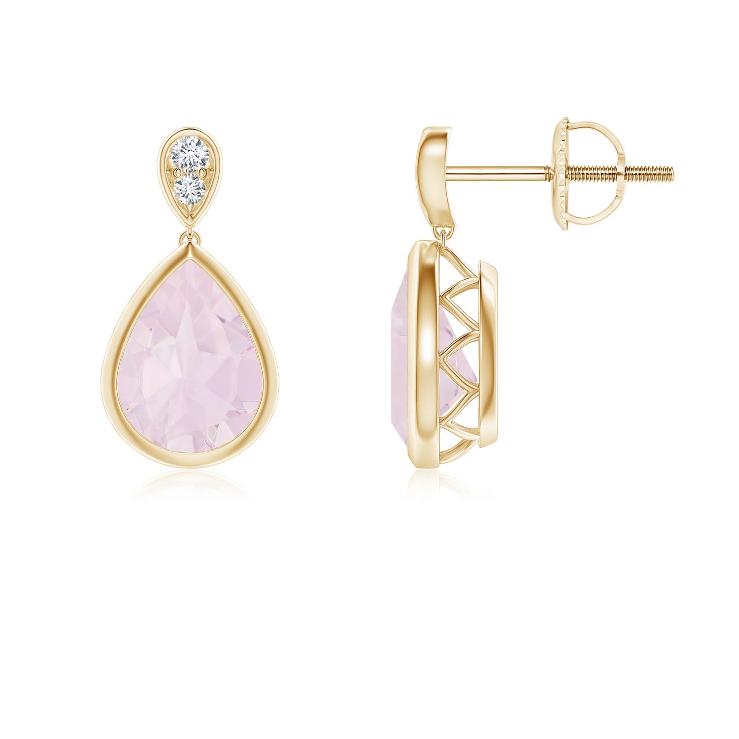 A - Rose Quartz / 2.24 CT / 14 KT Yellow Gold