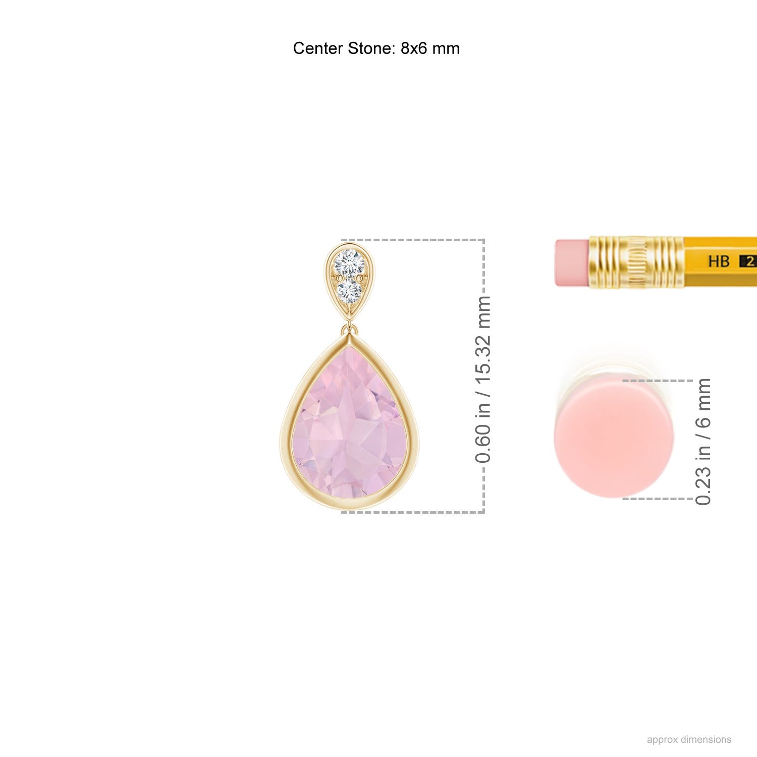 AAA - Rose Quartz / 2.24 CT / 14 KT Yellow Gold