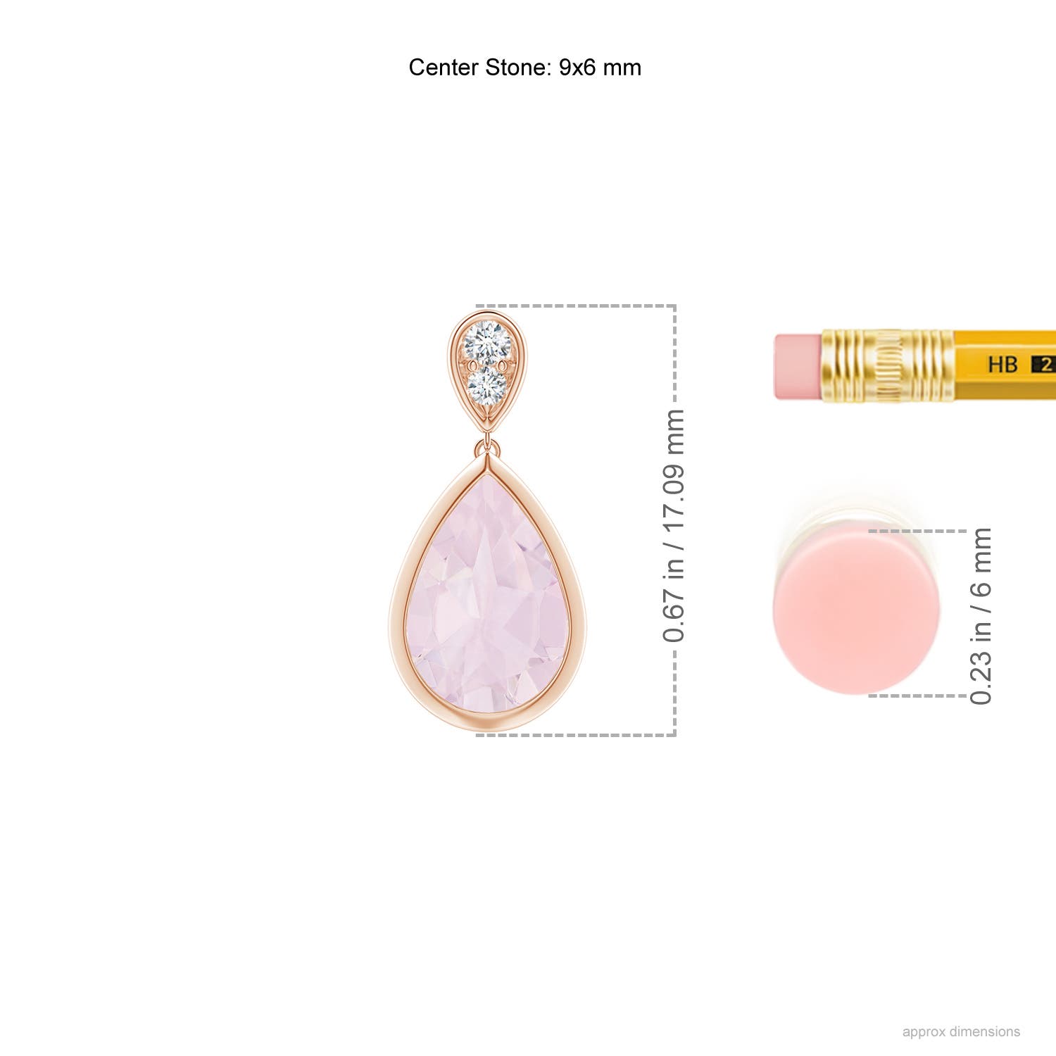 A - Rose Quartz / 2.67 CT / 14 KT Rose Gold