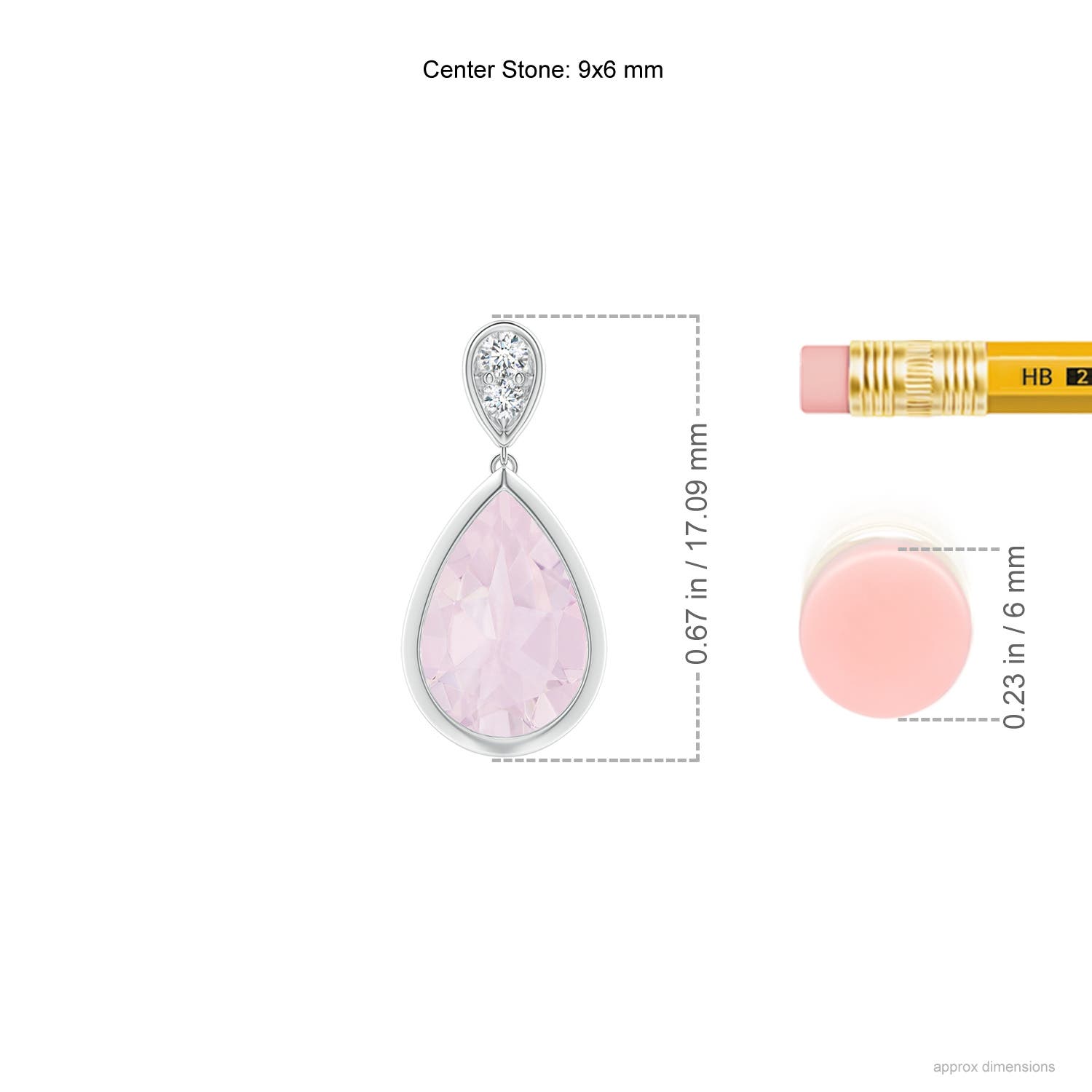 A - Rose Quartz / 2.67 CT / 14 KT White Gold