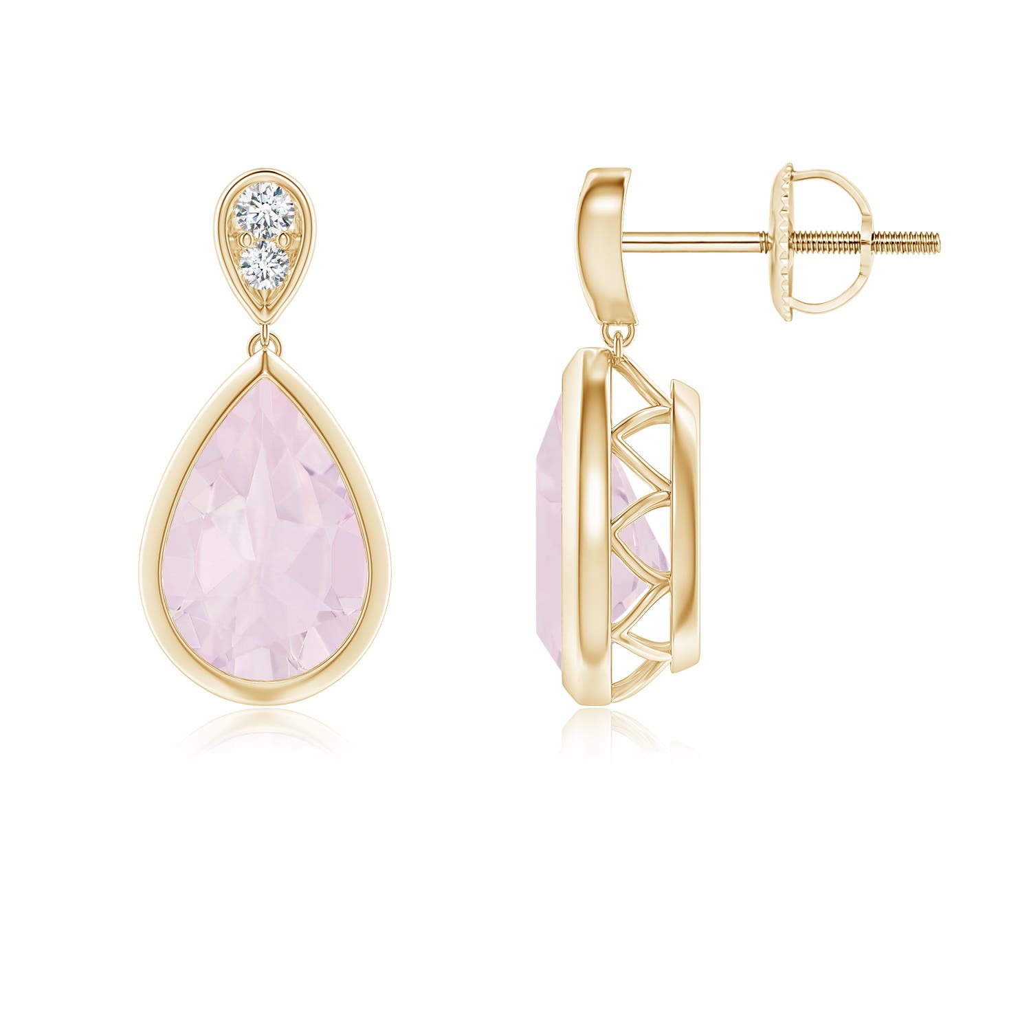 A - Rose Quartz / 2.67 CT / 14 KT Yellow Gold