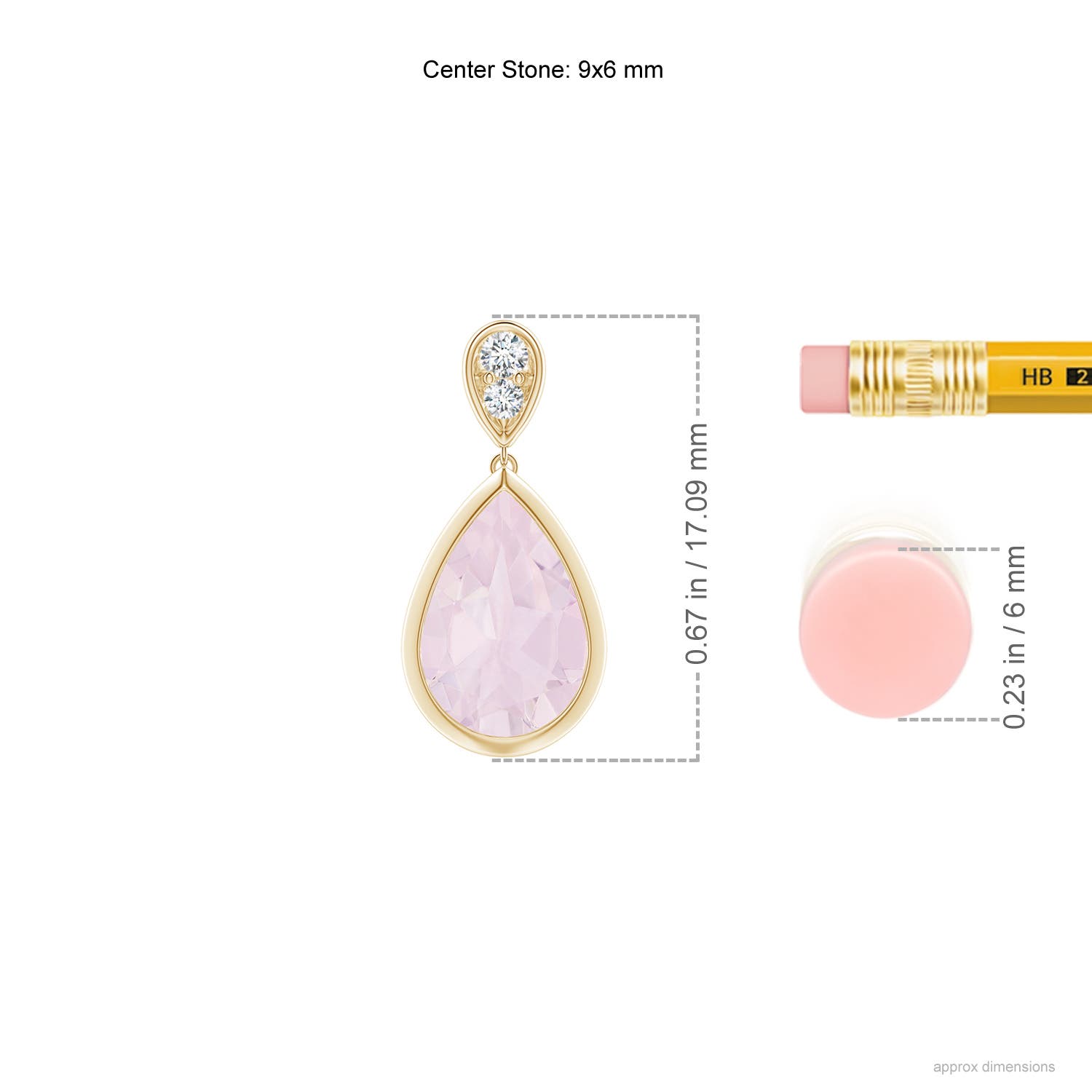 A - Rose Quartz / 2.67 CT / 14 KT Yellow Gold