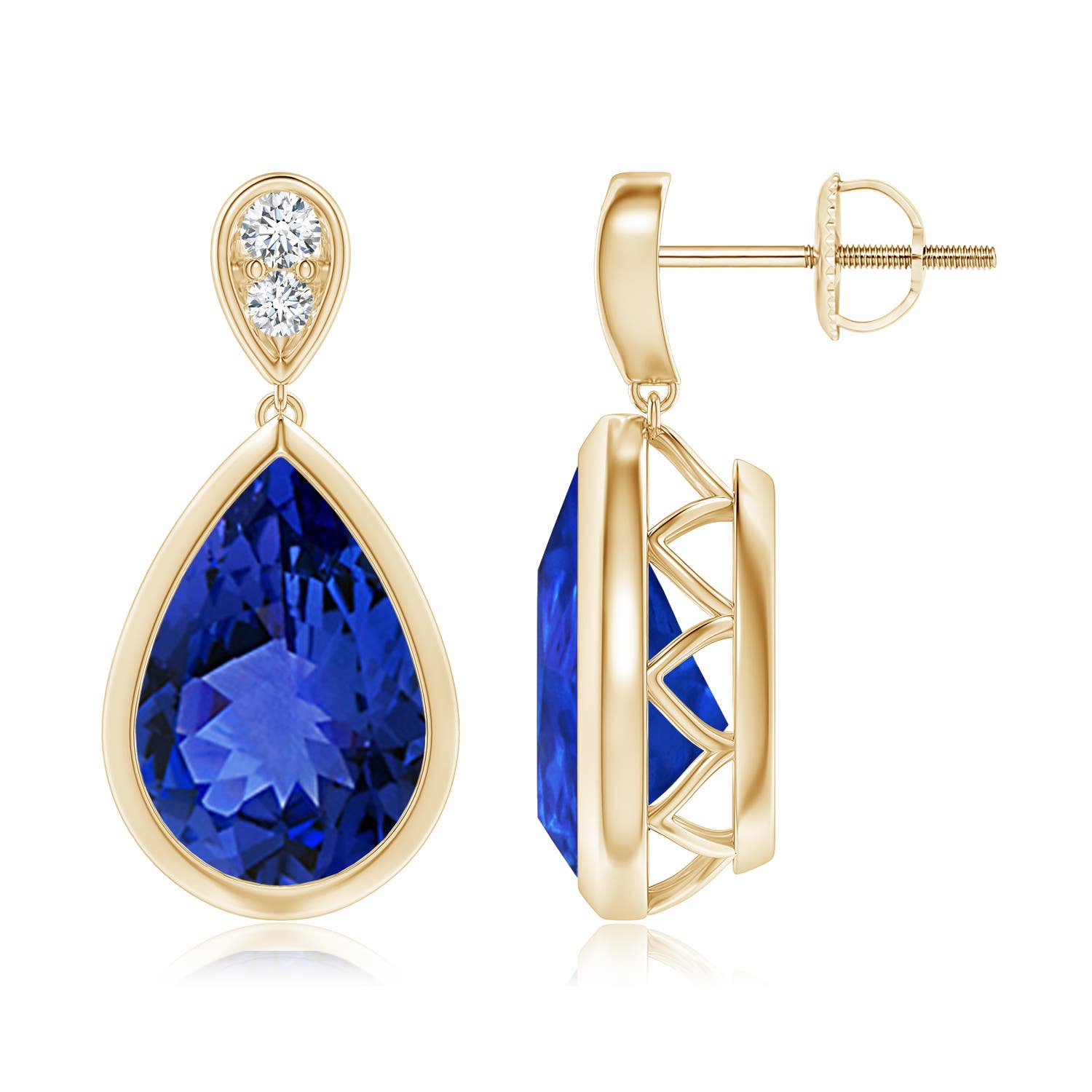 AAA - Tanzanite / 6.31 CT / 14 KT Yellow Gold