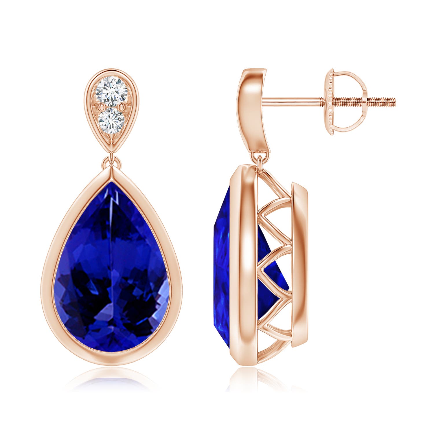 AAAA - Tanzanite / 6.31 CT / 14 KT Rose Gold