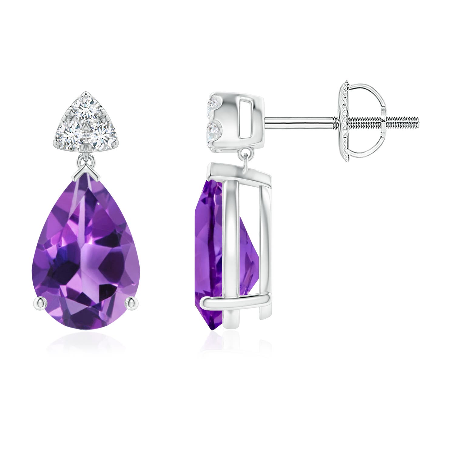 AAA - Amethyst / 2.17 CT / 14 KT White Gold