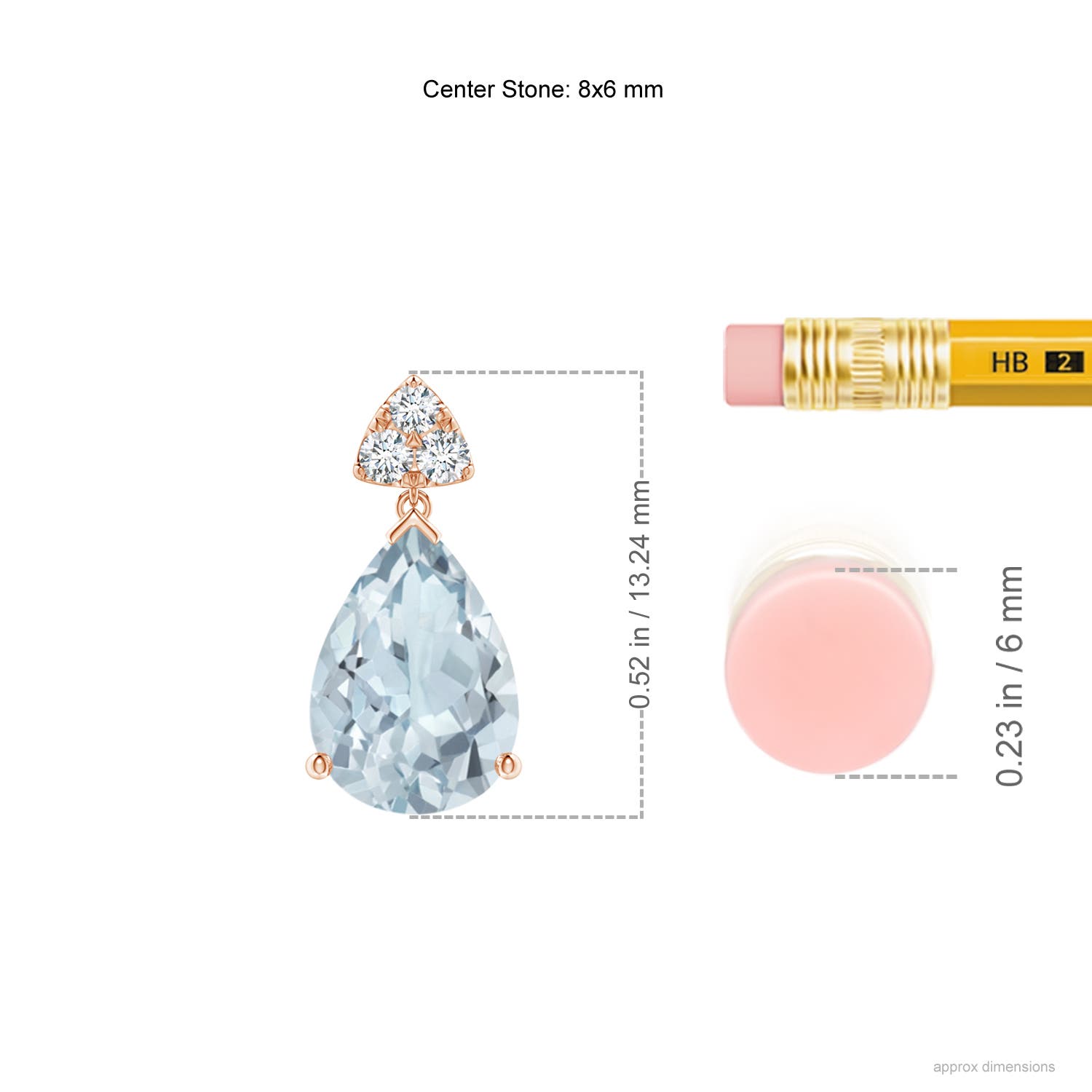 A - Aquamarine / 1.76 CT / 14 KT Rose Gold