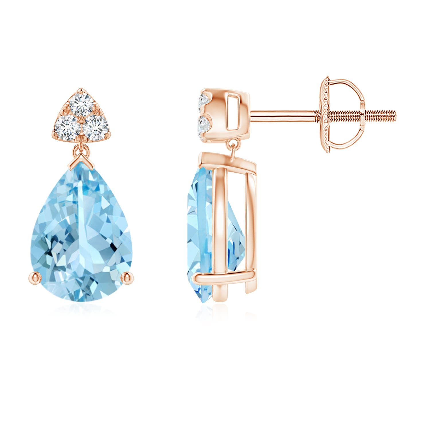 AAAA - Aquamarine / 1.76 CT / 14 KT Rose Gold