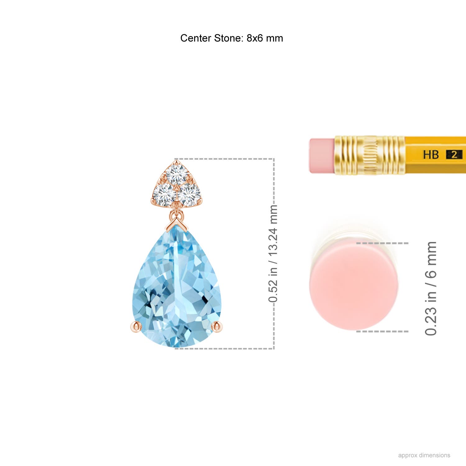 AAAA - Aquamarine / 1.76 CT / 14 KT Rose Gold