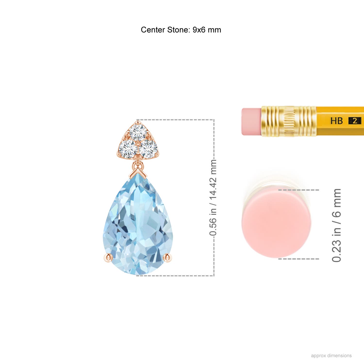 AAA - Aquamarine / 2.31 CT / 14 KT Rose Gold