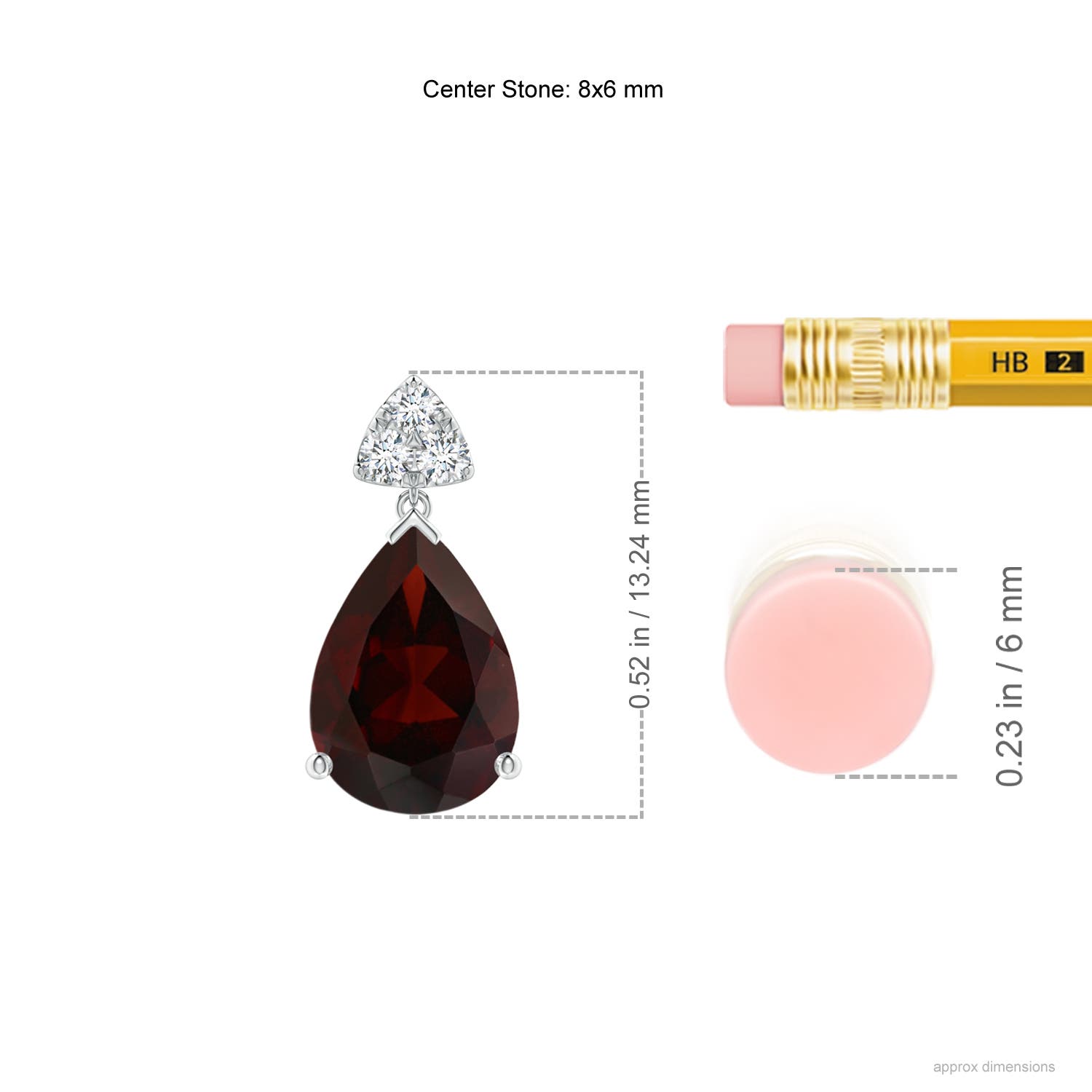 A - Garnet / 2.66 CT / 14 KT White Gold