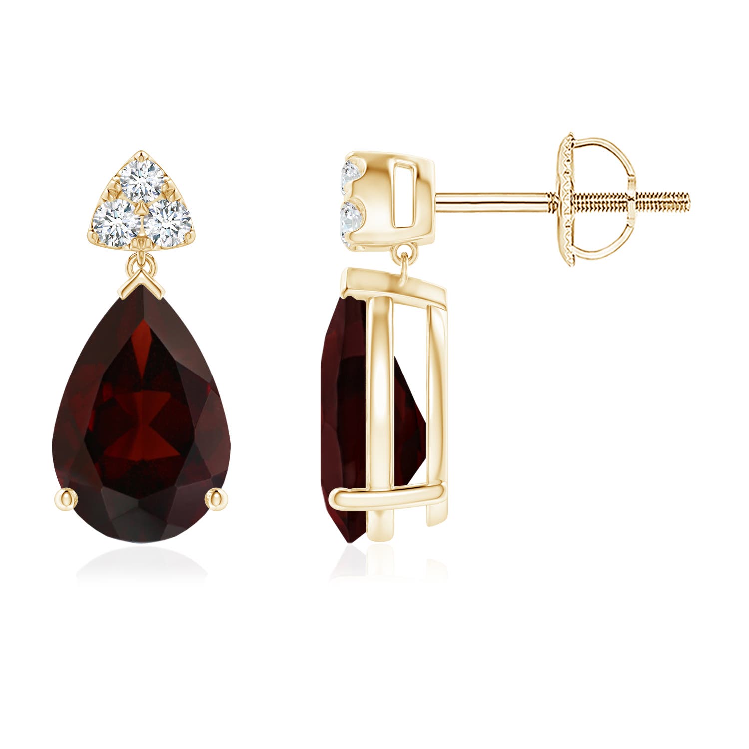 A - Garnet / 3.07 CT / 14 KT Yellow Gold