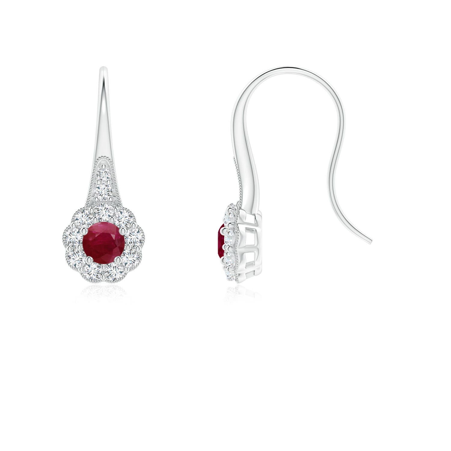 A - Ruby / 0.83 CT / 14 KT White Gold