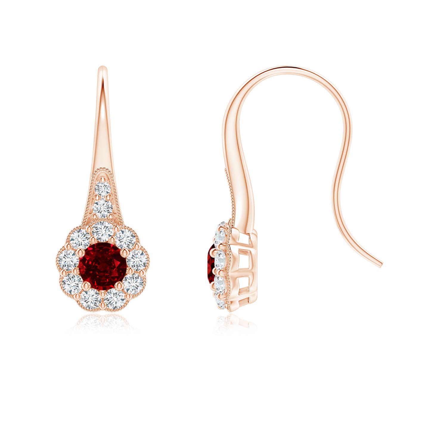 AAAA - Ruby / 1.2 CT / 14 KT Rose Gold