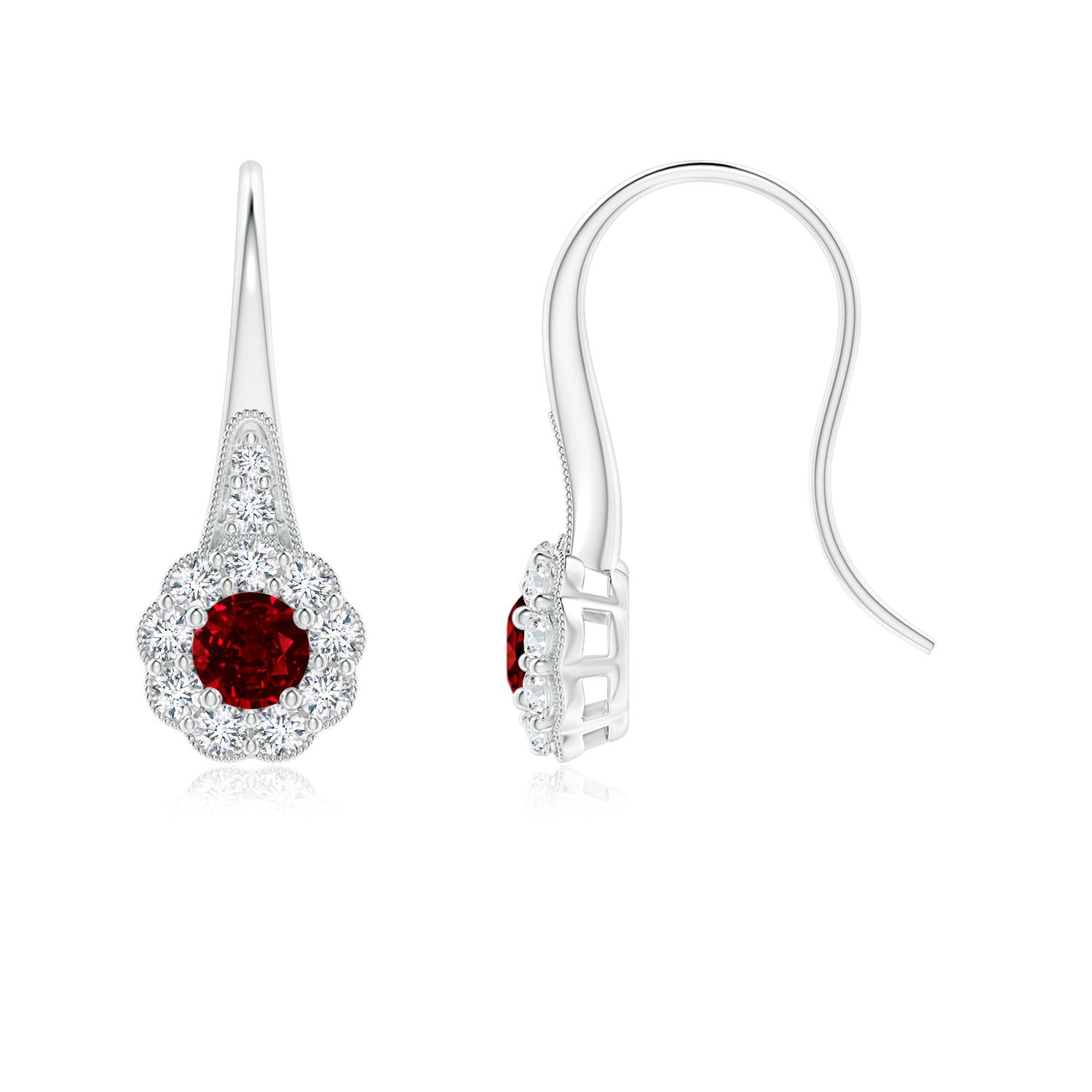 AAAA - Ruby / 1.2 CT / 14 KT White Gold