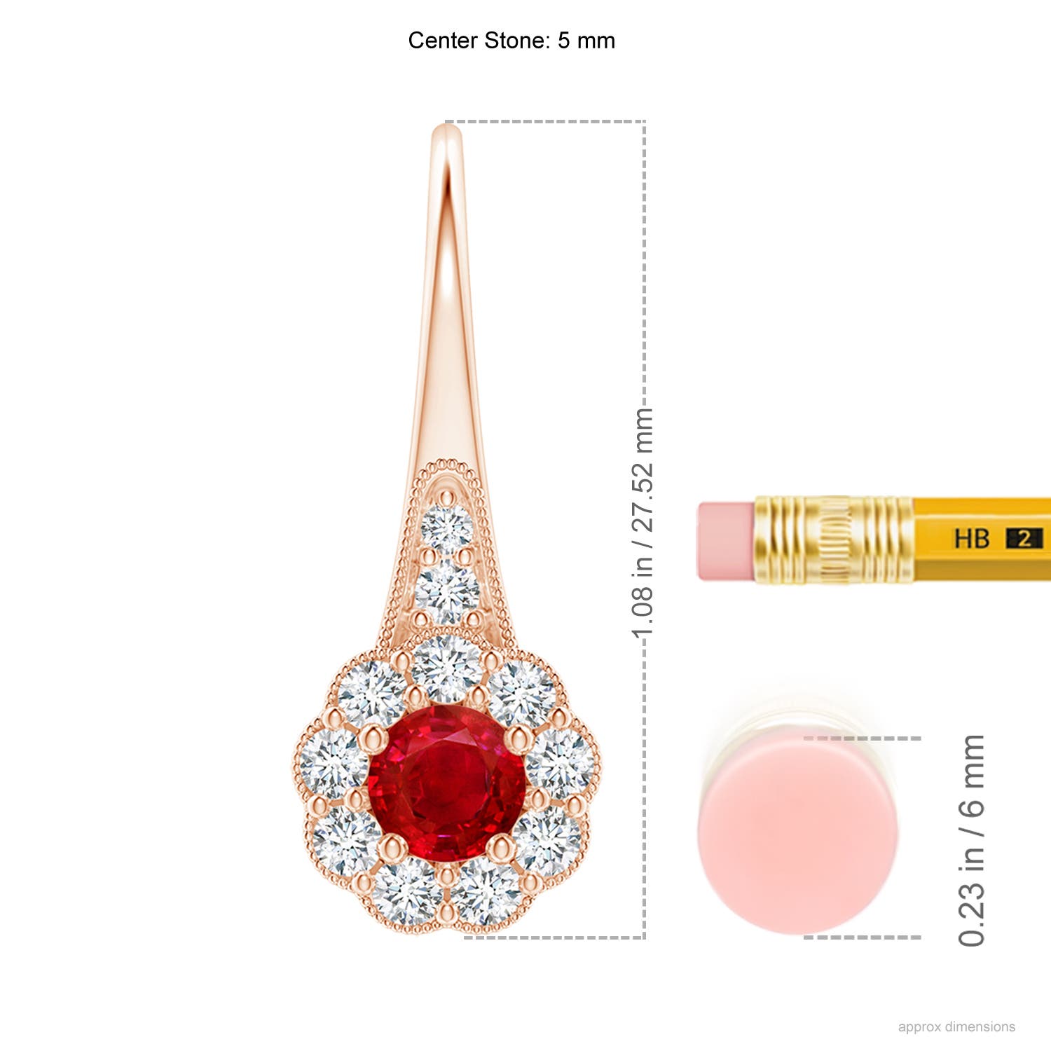 AAA - Ruby / 2.27 CT / 14 KT Rose Gold