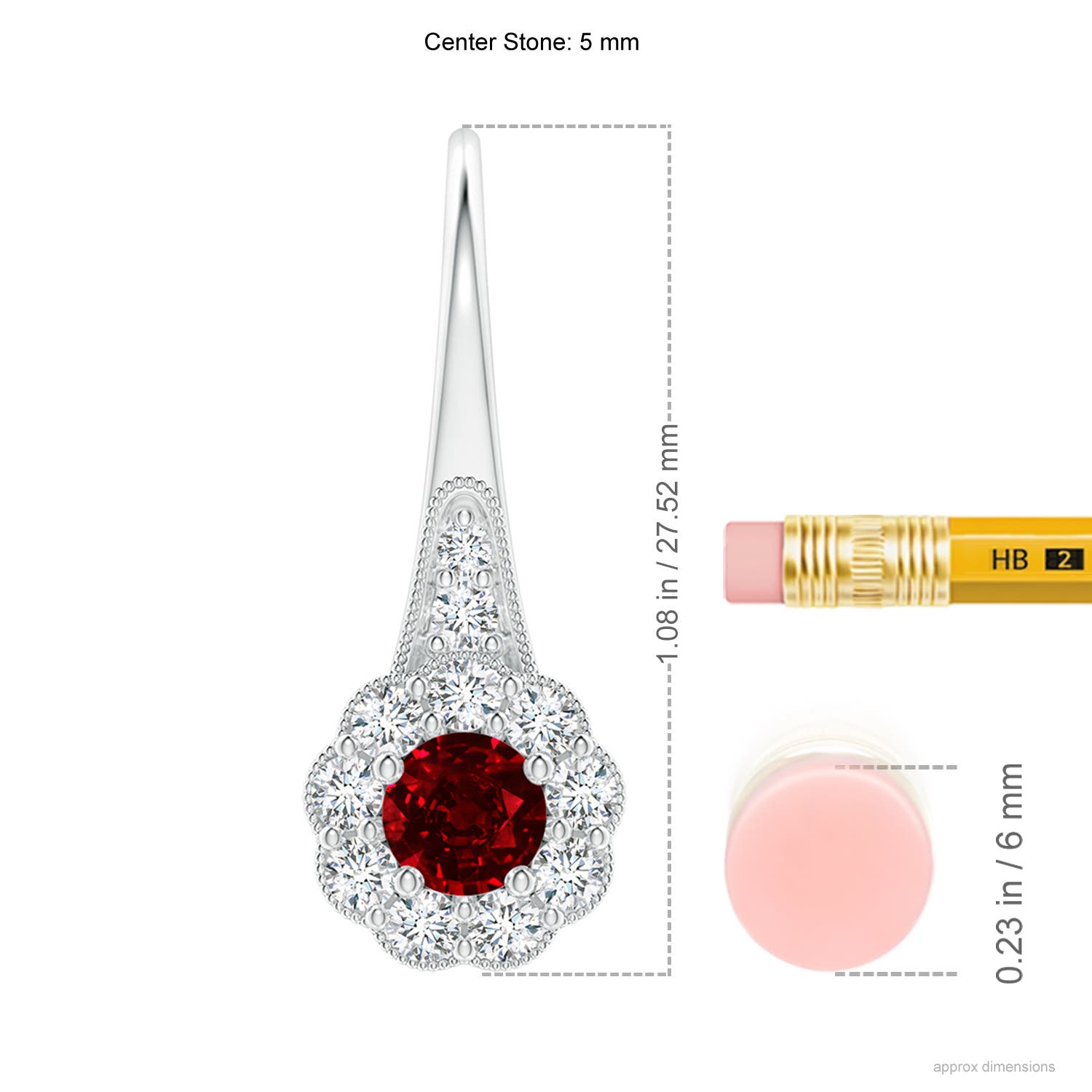 AAAA - Ruby / 2.27 CT / 14 KT White Gold