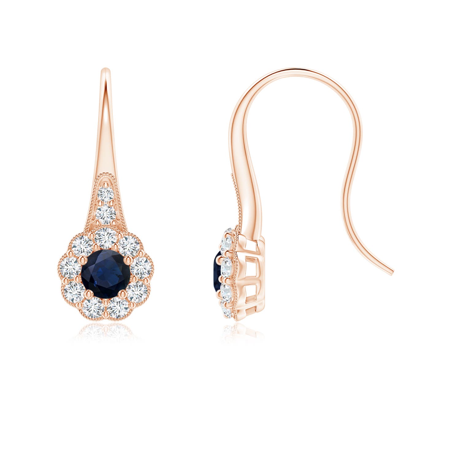 A - Blue Sapphire / 1.18 CT / 14 KT Rose Gold