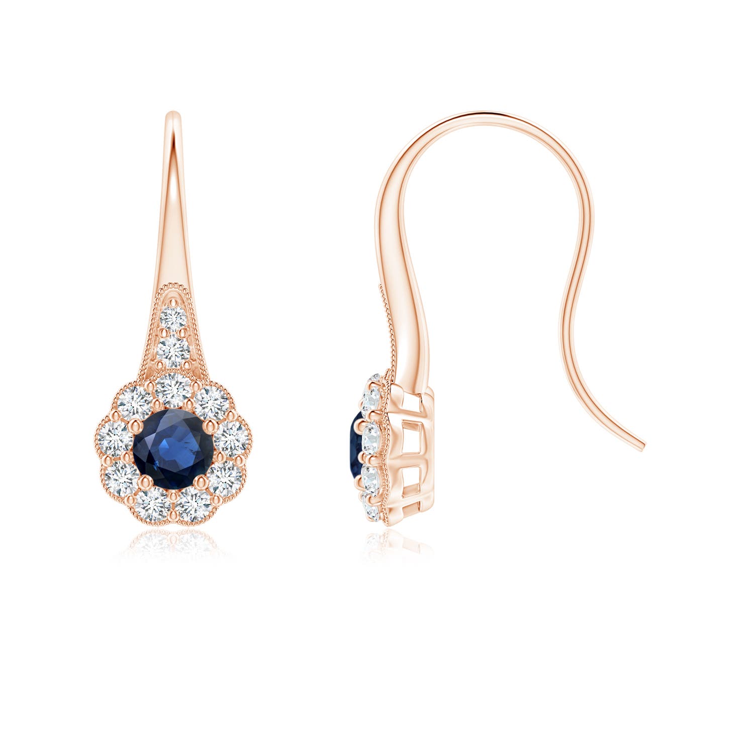 AA - Blue Sapphire / 1.18 CT / 14 KT Rose Gold