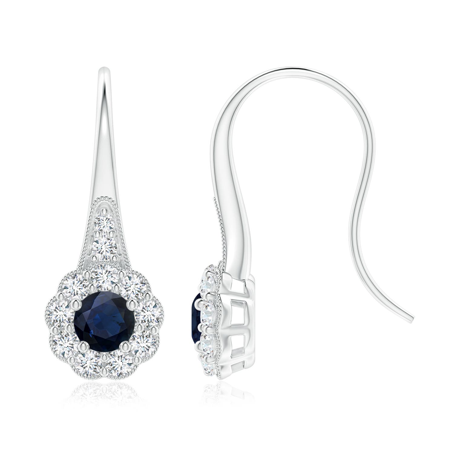 A - Blue Sapphire / 2.27 CT / 14 KT White Gold