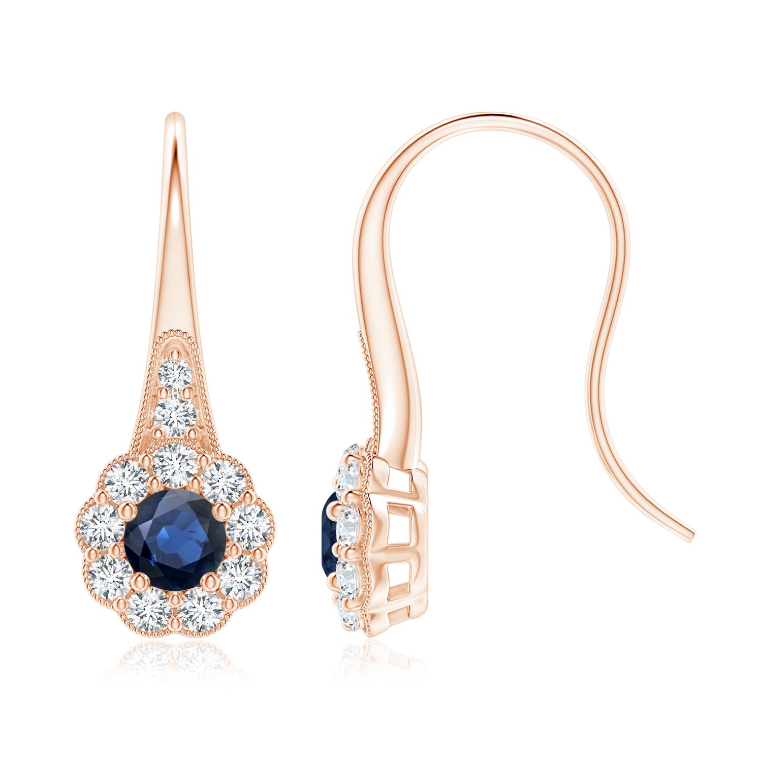 AA - Blue Sapphire / 2.27 CT / 14 KT Rose Gold