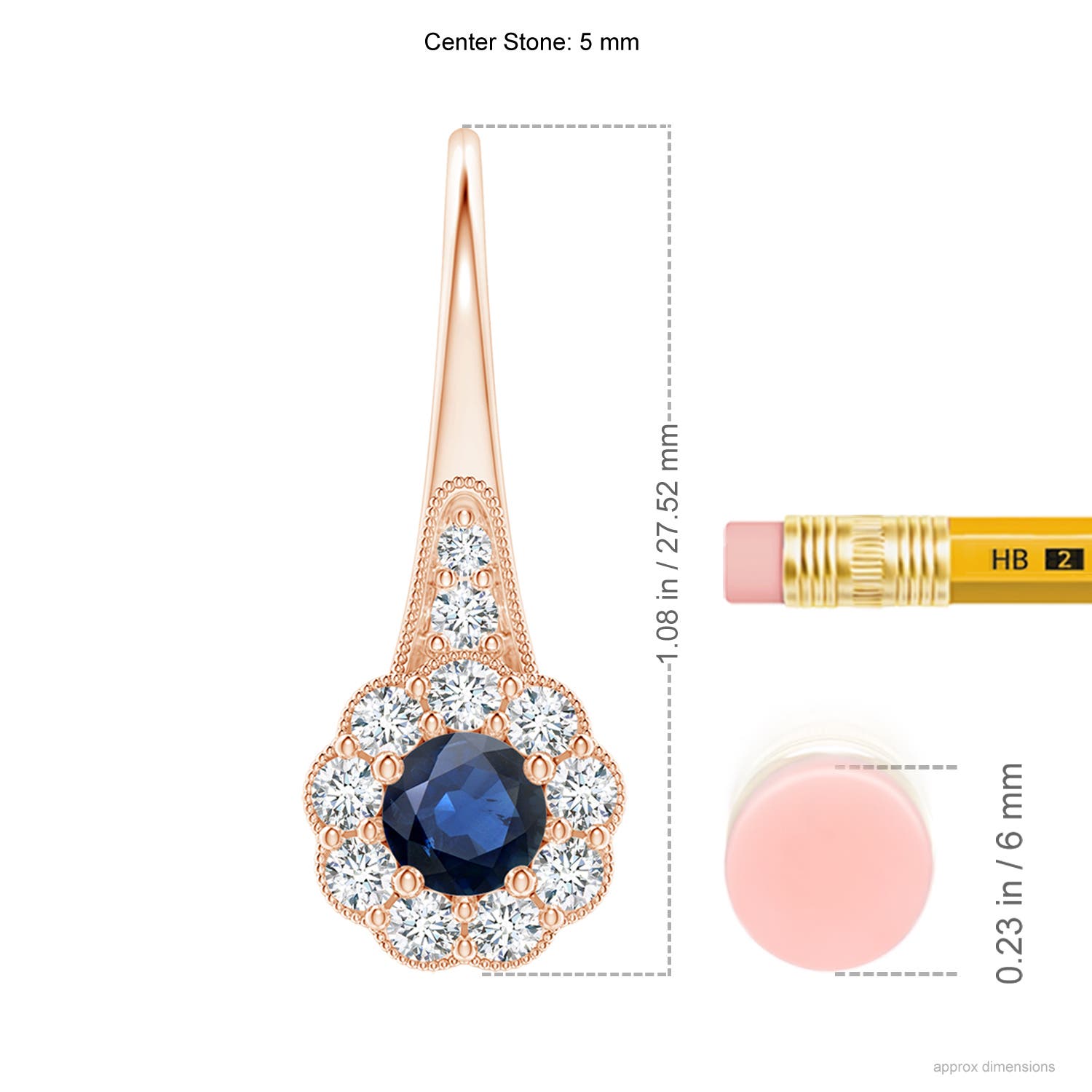 AA - Blue Sapphire / 2.27 CT / 14 KT Rose Gold