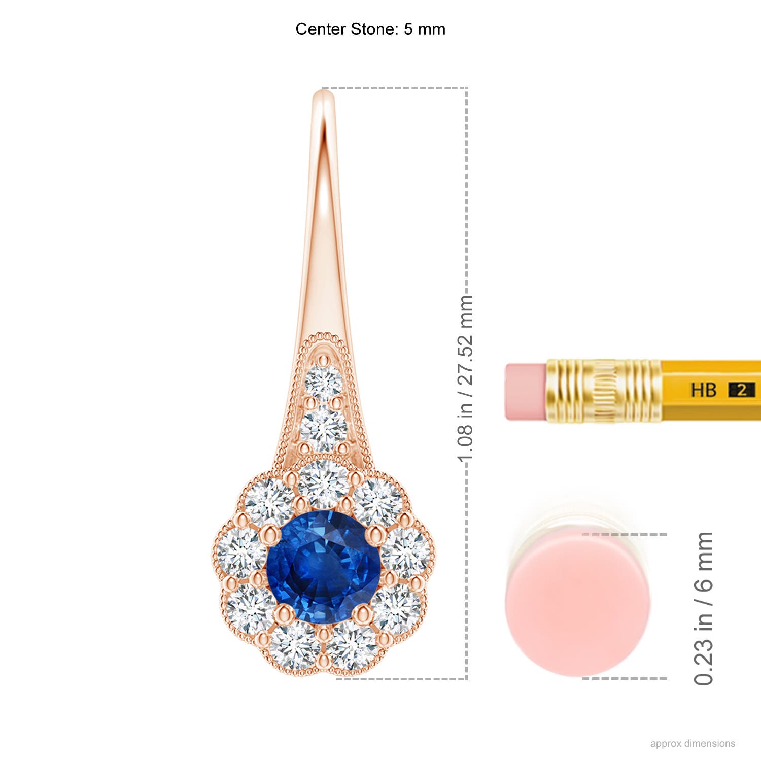 AAA - Blue Sapphire / 2.27 CT / 14 KT Rose Gold