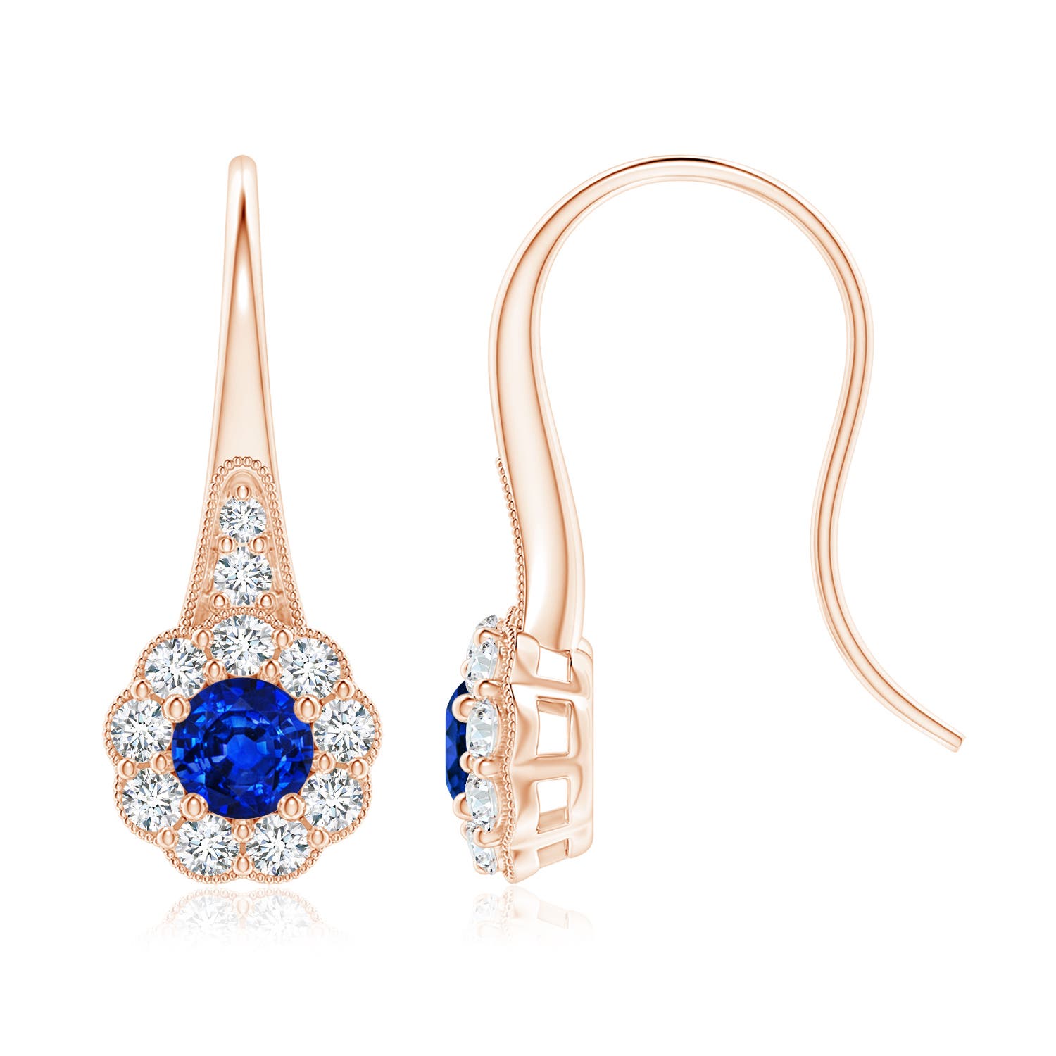 AAAA - Blue Sapphire / 2.27 CT / 14 KT Rose Gold