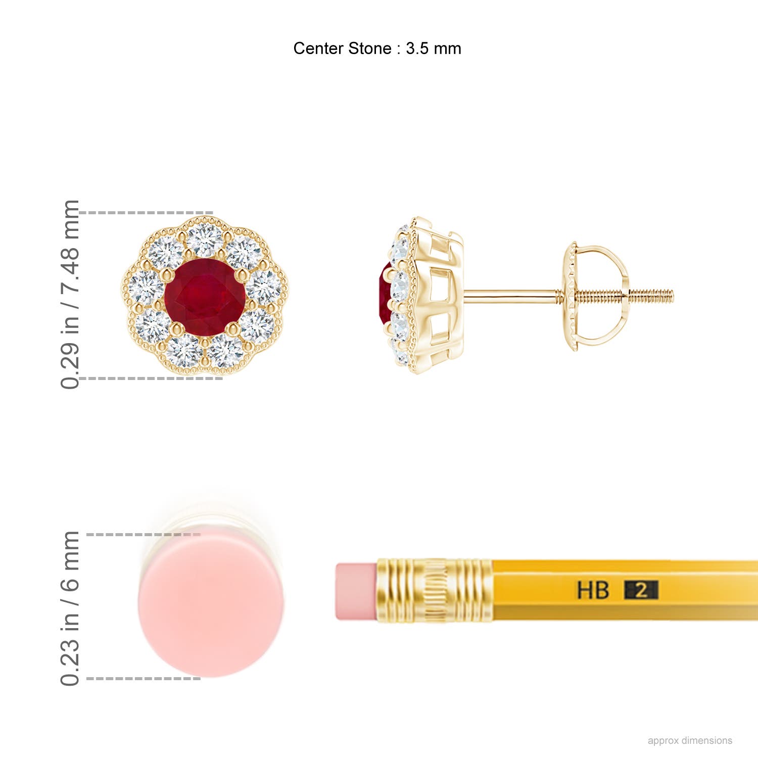 AA - Ruby / 0.78 CT / 14 KT Yellow Gold