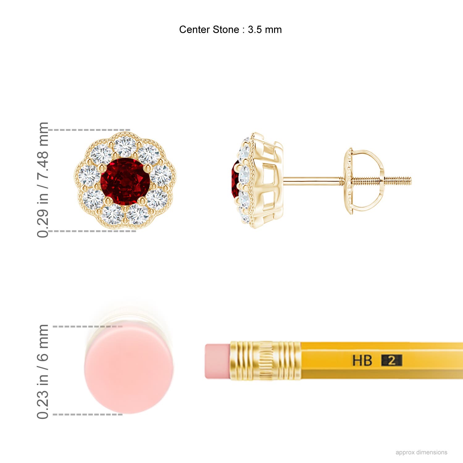 AAAA - Ruby / 0.78 CT / 14 KT Yellow Gold