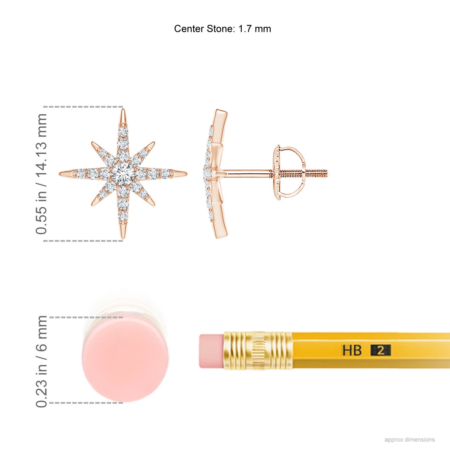 G, VS2 / 0.26 CT / 14 KT Rose Gold