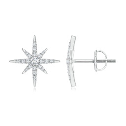 Fashion White Gold Diamond Earrings