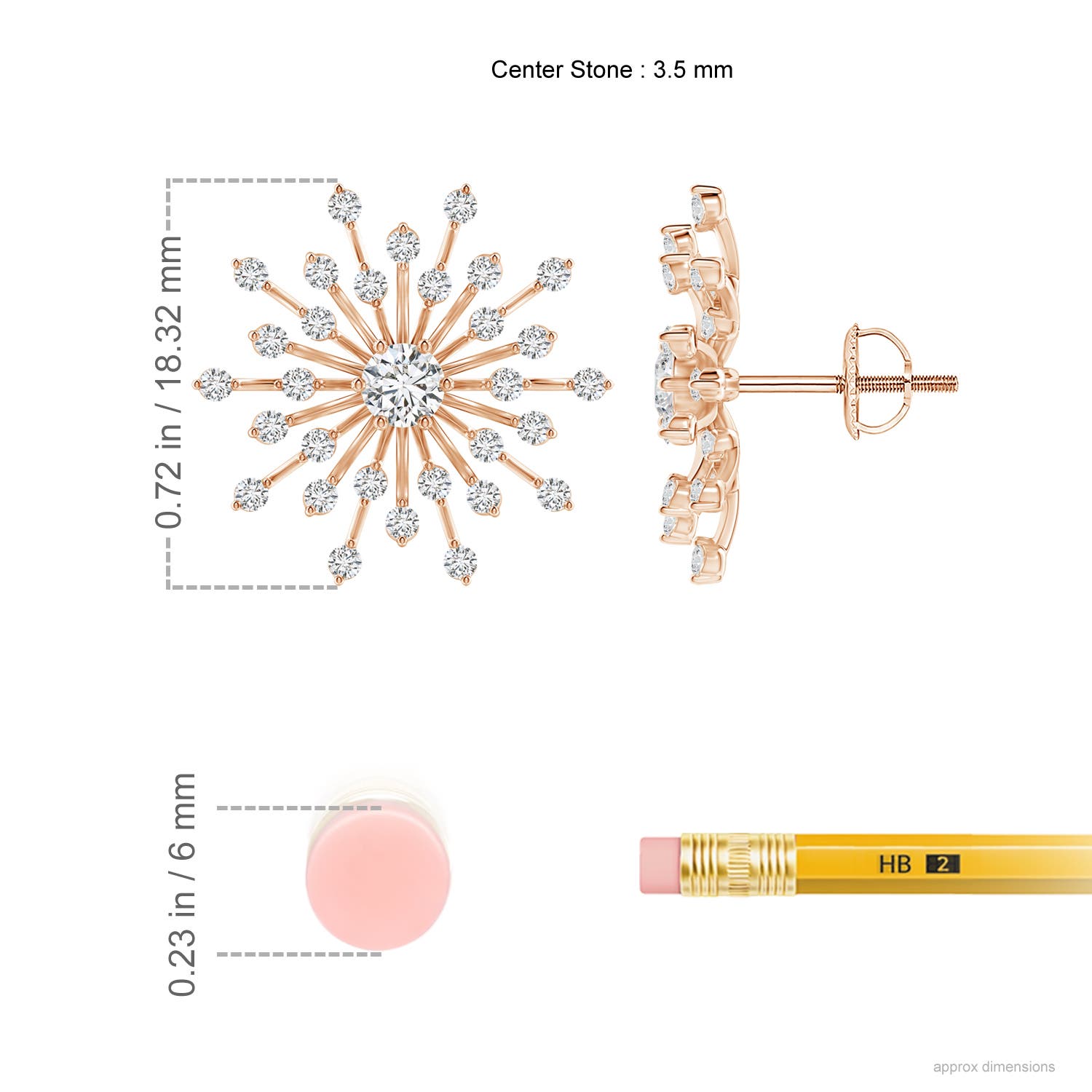 H, SI2 / 1.04 CT / 14 KT Rose Gold