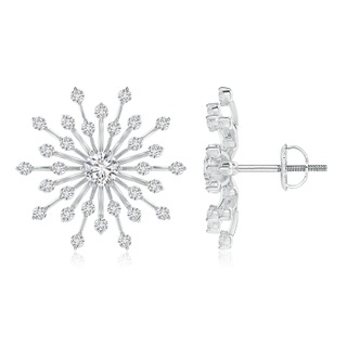 3.5mm HSI2 Prong-Set Diamond Sunburst Stud Earrings in White Gold