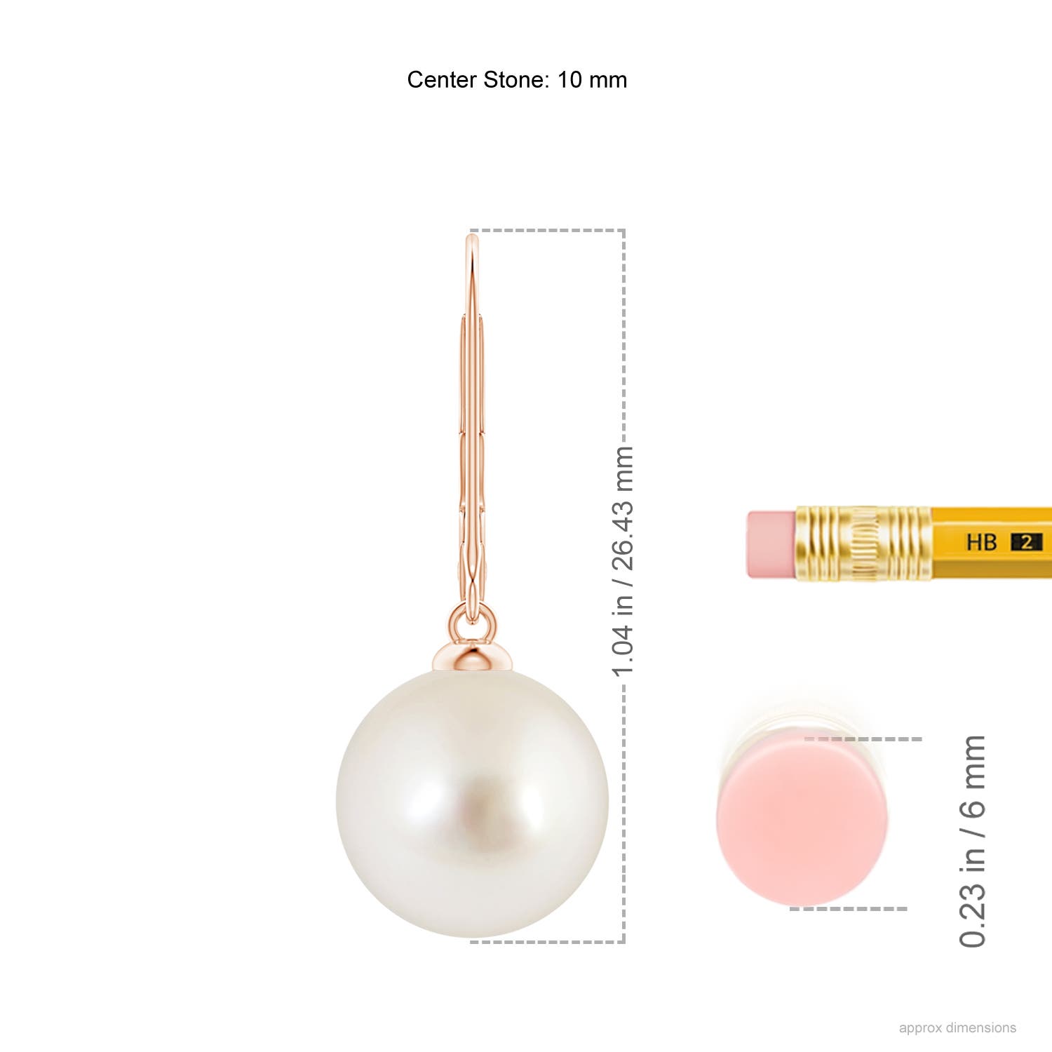 AAAA - South Sea Cultured Pearl / 14.4 CT / 14 KT Rose Gold