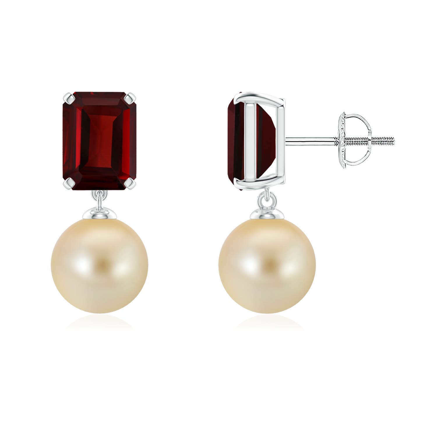 Buy Golden South Sea Pearl Earrings for Women in UK | Angara