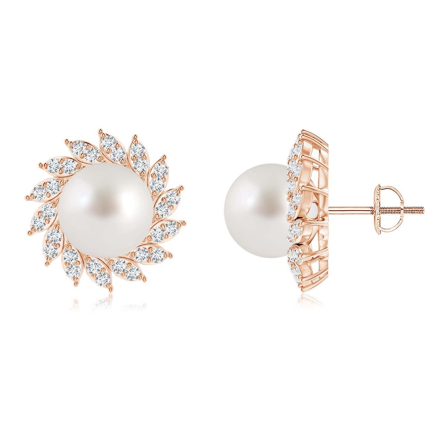 AAA - South Sea Cultured Pearl / 11.28 CT / 14 KT Rose Gold