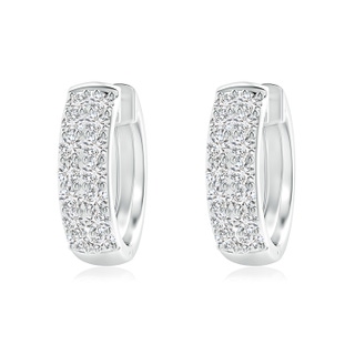 1.75mm HSI2 Twin-Row Diamond Hoop Earrings in P950 Platinum