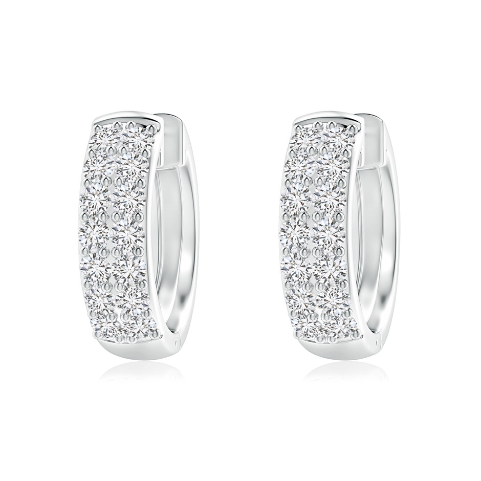 1.75mm HSI2 Twin-Row Diamond Hoop Earrings in P950 Platinum 