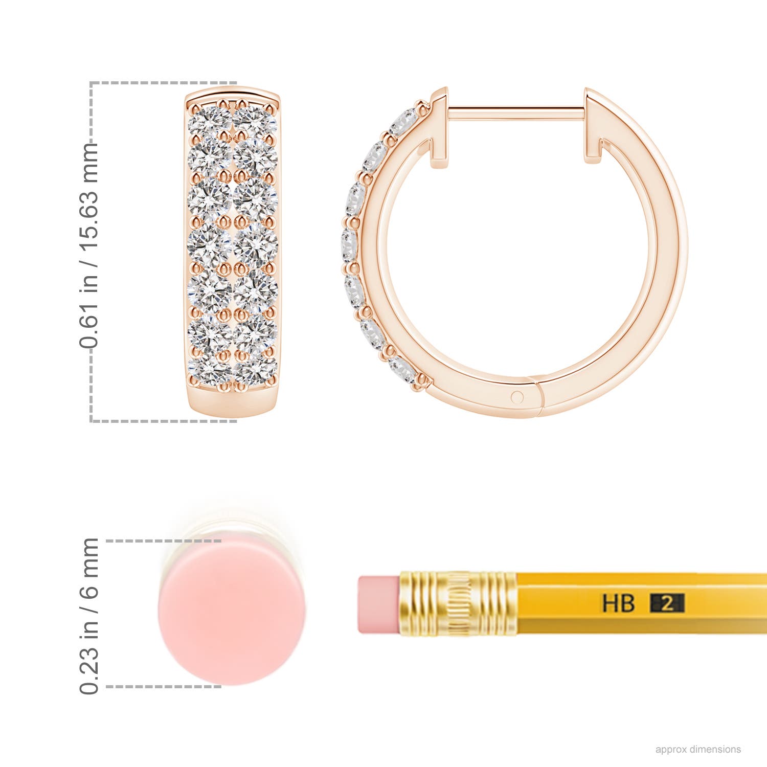 I-J, I1-I2 / 0.98 CT / 14 KT Rose Gold