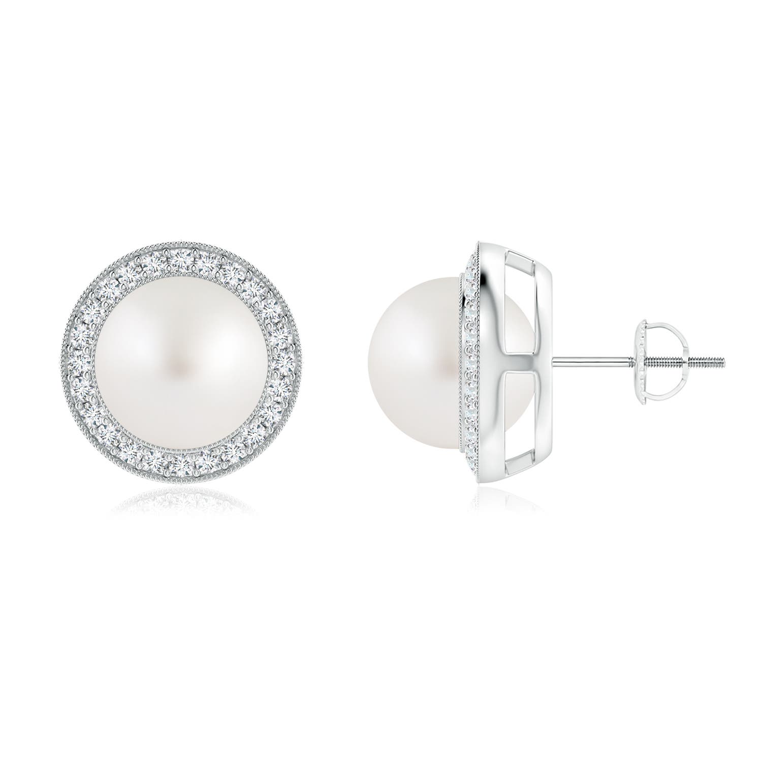 AA - South Sea Cultured Pearl / 11.03 CT / 14 KT White Gold