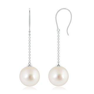 10mm AAAA Dangling Solitaire South Sea Pearl Earrings in P950 Platinum