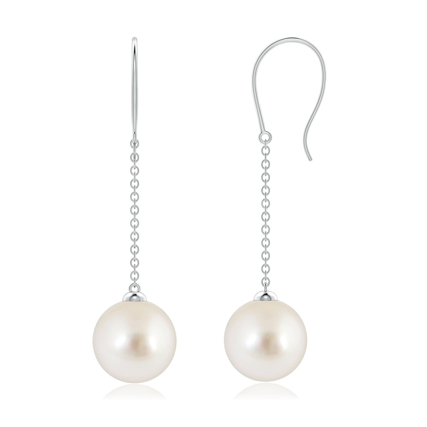 Dangling Solitaire South Sea Pearl Earrings | Angara